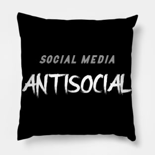 Social Media Antisocial Pillow