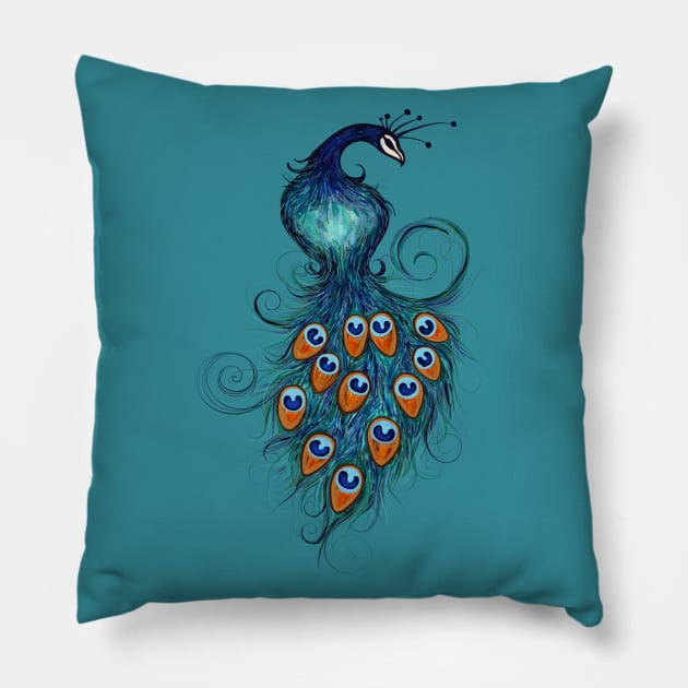 Peacock Pillow by bubbsnugg