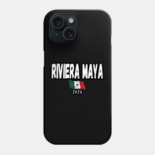 Riviera Maya Souvenir 2024 Vacation Trip Mexico Travel Flag Group Design Phone Case