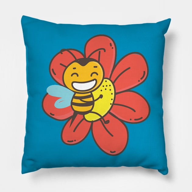 Cute bee Pillow by UniqueDesignsCo