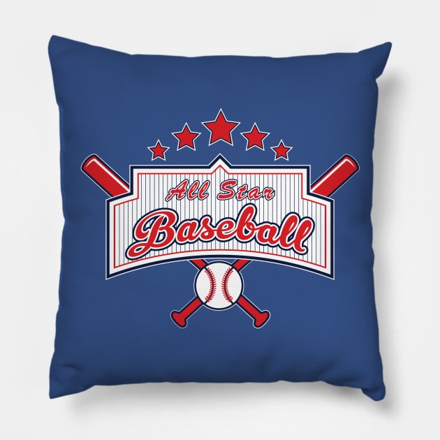 All Star Baseball Pillow by GetSLACK