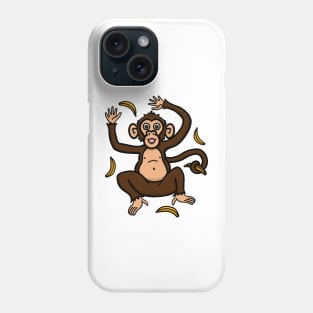 Monkey throwing Bananas design- Going bananas Phone Case