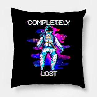 Completely Lost Astronaut Floating In Space Funny Pillow