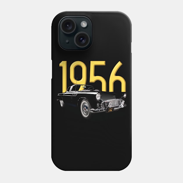 1955 1956 1957 Ford Thunderbird Classic Convertible Phone Case by LensesAndWheels