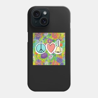 Peace Love Handbells Easter Pastel Flower Pattern Phone Case