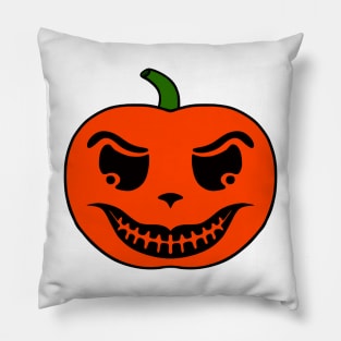 EVIL Happy Halloween Pumpkin Pillow