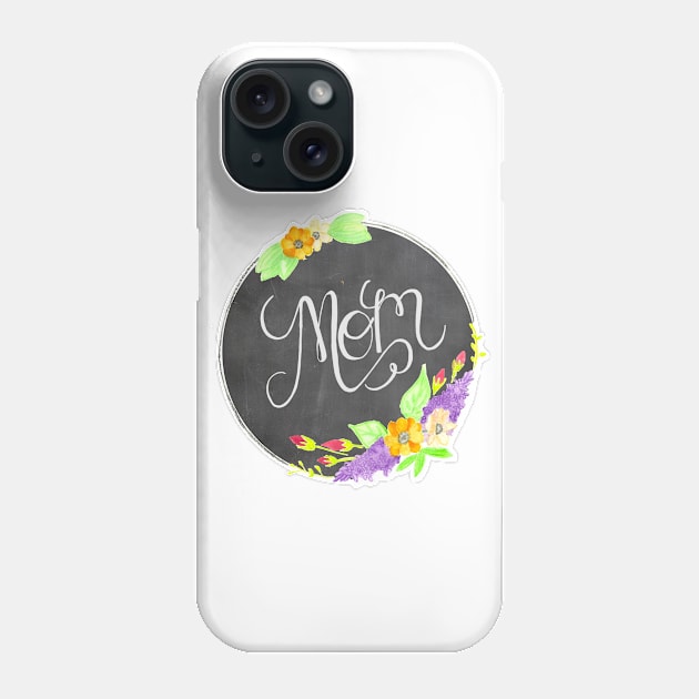 MOM WITH FLOWERS Phone Case by fromnanni