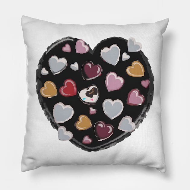 Valentine's Day for everyone Pillow by Apotis