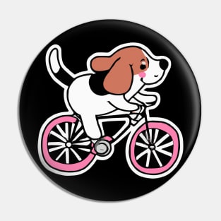 Beagle Dog Bicycle Dog Lover Puppy Pin