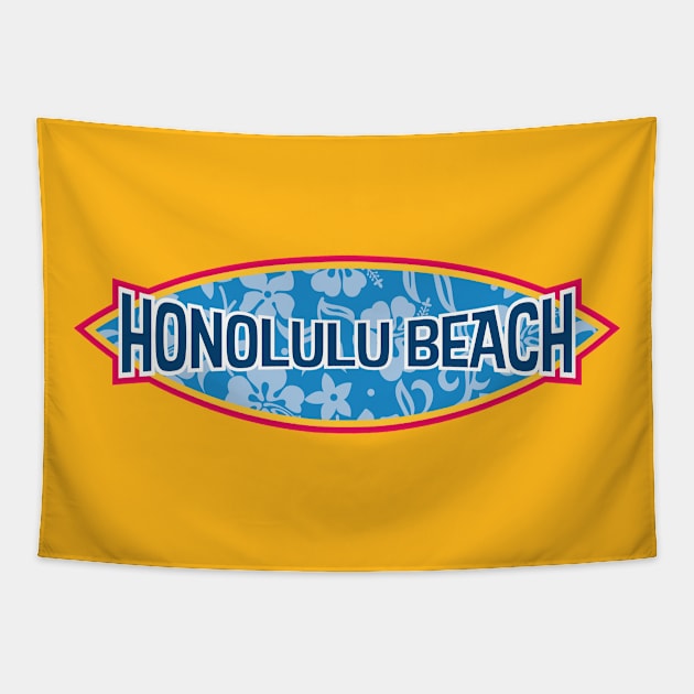 Honolulu Beach Tapestry by Wintrly