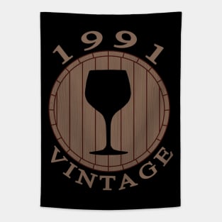 Vintage Wine Lover Birthday 1991 Tapestry