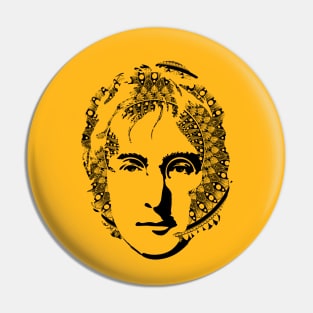 Mandalized John Lennon Pin