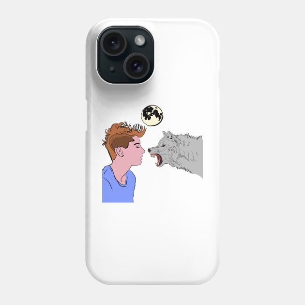 Wolf man moon Phone Case by Noamdelf06