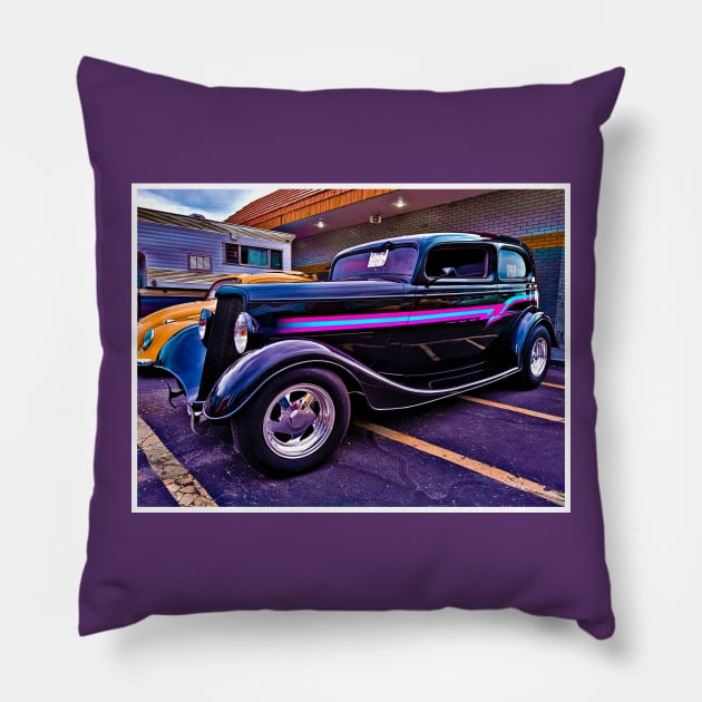 1934 Ford Hot Rod Sedans Pillow by Hot Rod America