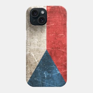 Vintage Aged and Scratched Czech Flag Phone Case