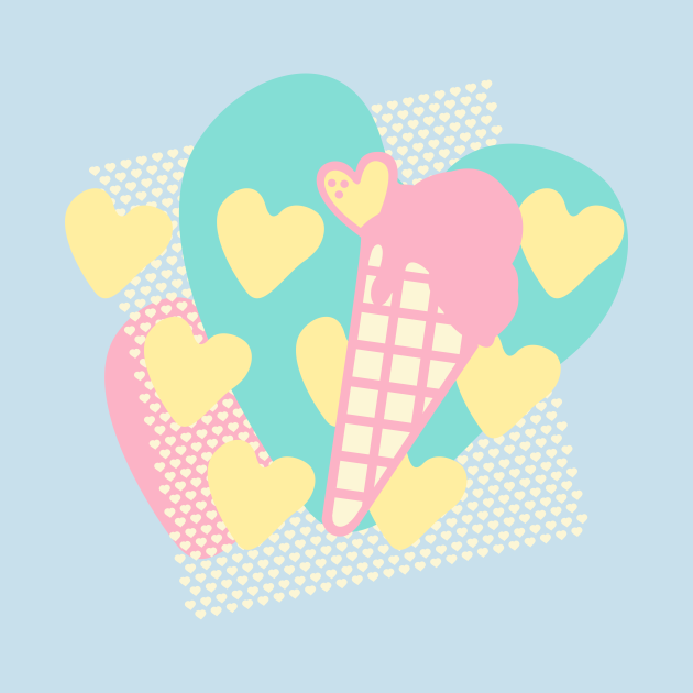 Pastel Snow Cone Ice Cream Cone TShirt TeePublic