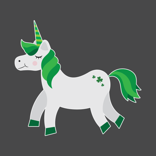 Unicorn st Patrick's day design by WAADESIGN