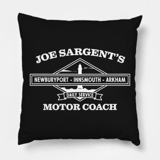 Joe Sargent's Motor Coach (white) Pillow