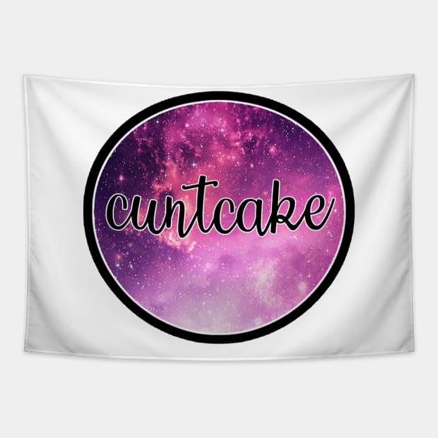 Offensive C Cake Tapestry by Leuci Bleu