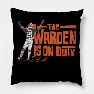 Denzel Ward The Warden's On Duty Pillow