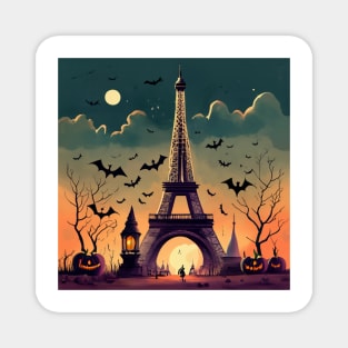 Parisian Halloween: Midnight Magic by the Seine Magnet