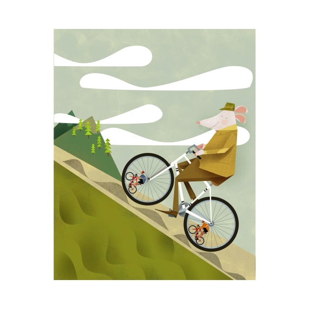 Hamster Cyclist Road Bike Poster by Gregorilla