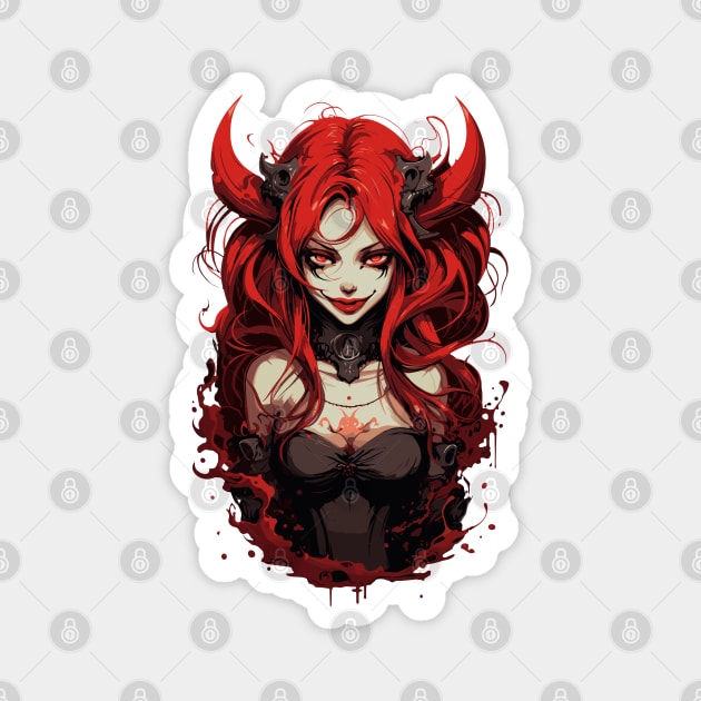 Anime Devil Girl Magnet by Atomic Blizzard