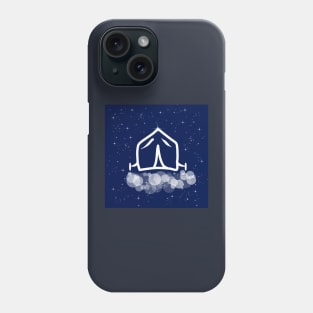 tourism, tent, accommodation, overnight stay, technology, light, universe, cosmos, galaxy, shine, concept Phone Case
