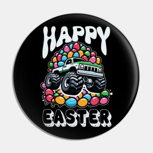 Happy Easter Monster Truck Pin