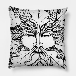 Greenman Ink Drawing Pillow