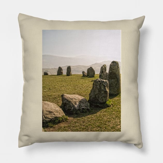 Castlerigg Stone Circle, UK (6) Pillow by Avalinart