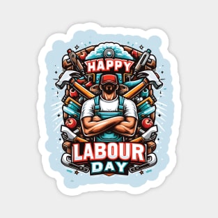 Happy Labour Day T-shirt. Magnet