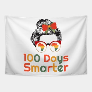 100 Days smarter afro american girl Tapestry