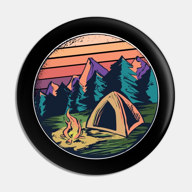 Outdoor camping nature Pin by Midoart