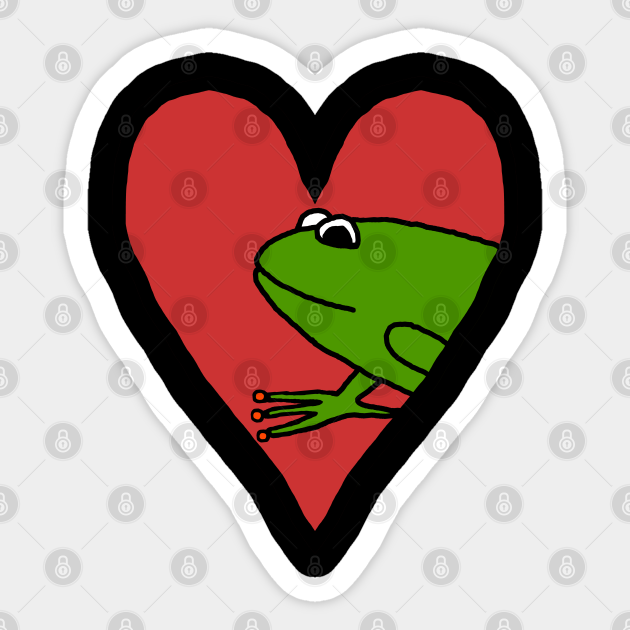 I Love Frogs My Small Valentine Frog - Valentines Day - Sticker | TeePublic