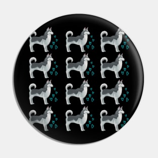 siberian husky dog pattern Pin