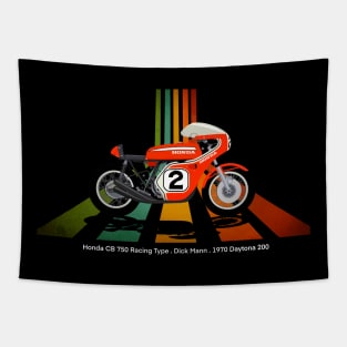 Vintage motorcycle Legend Dick Mann 1970 Daytona 200 Winner Tapestry