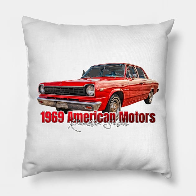 1969 American Motors Rambler Sedan Pillow by Gestalt Imagery