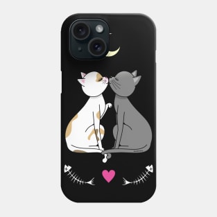 Cats in love kawaii Phone Case