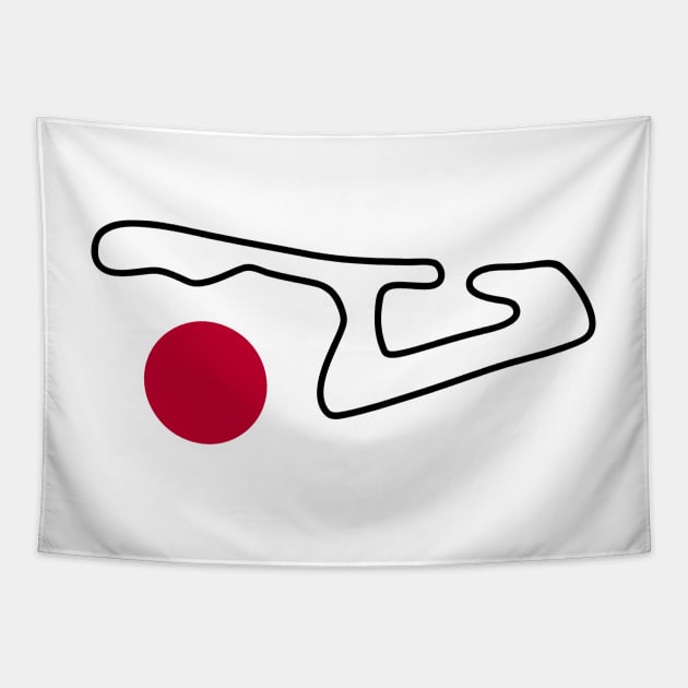 Okayama International Circuit [flag] Tapestry by sednoid