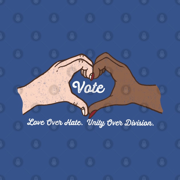 Vote Love Over Hate - Heart Hands by Jitterfly