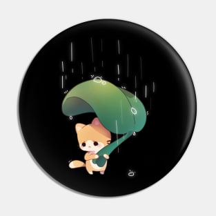 Sad Rain Kitty Pin