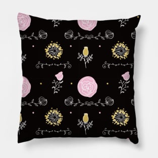 Elegance Seamless pattern with flowers Pillow