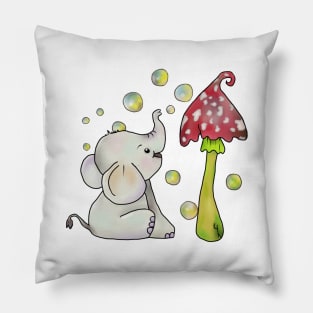 Elefant und Pilz Pillow