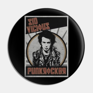 Vintage Punk Rock Poster Pin