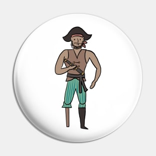 Pirate with hat Pin