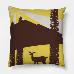 Vintage Travel Poster USA National Parks Pillow