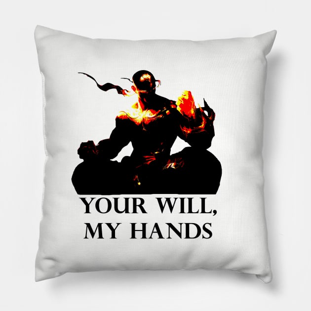 Your Will, My Hands Pillow by MandalaHaze