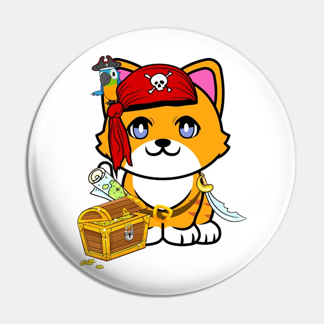 Cute orange cat is a pirate Pin by Pet Station