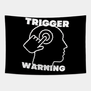 TRIGGER WARNING VHS WHITE Tapestry